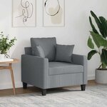 vidaXL Fauteuil Gris clair 60 cm Tissu