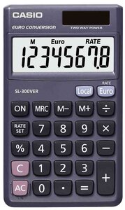 Calculatrice sl-300 ver écran extra big lc à 8 chiffres casio