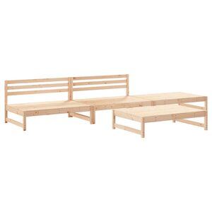 vidaXL Salon de jardin 4 Pièces bois massif de pin