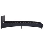 vidaXL Cadre de lit avec LED sans matelas noir similicuir 90x200 cm
