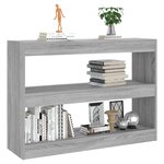 vidaXL Bibliothèque/Séparateur de pièce sonoma gris 100x30x72 cm