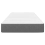 vidaXL Matelas de Lit avec matelas Gris clair 90 x 200 cm tissu