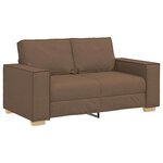 vidaXL Canapé 2 places Marron 160x78x84 cm Tissu