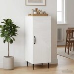 vidaXL Buffet Blanc brillant 33 x 34 5 x 89 5 cm Bois d'ingénierie