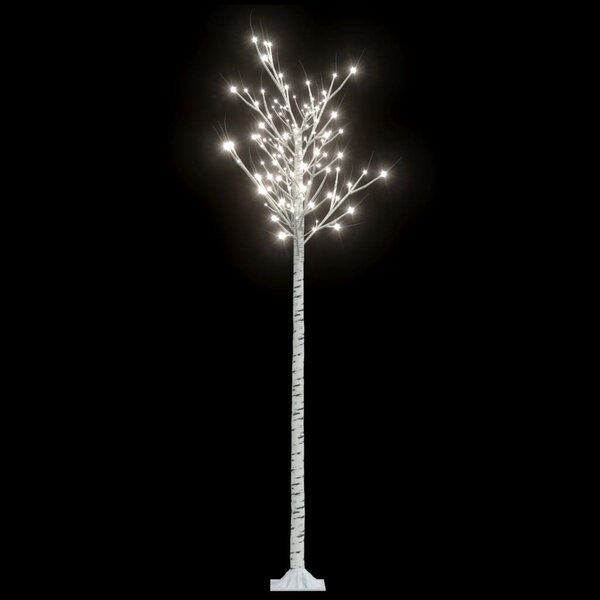 vidaXL Sapin de Noël 200 LED blanc froid Saule 2 2 m Int/Ext