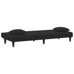 vidaXL Ensemble de canapés 2 Pièces avec coussins noir velours