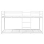 VidaXL Lit superposé sans matelas blanc 90x190 cm acier