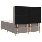 Lit Box Spring vidaXL avec matelas en taupe 140x190 cm en tissu