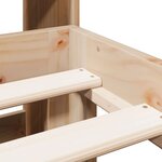 vidaXL Lit bibliothèque sans matelas 135x190 cm bois de pin massif