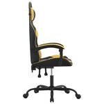 vidaXL Chaise de jeu Noir et doré Similicuir