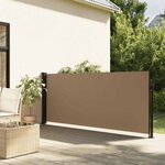 vidaXL Auvent latéral rétractable taupe 117x300 cm