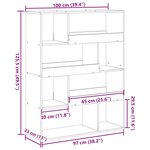 vidaXL Bibliothèque blanc 100x33x125 5 cm bois d'ingénierie