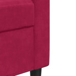vidaXL Fauteuil Rouge bordeaux 60 cm Velours