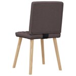 vidaXL Chaises à manger lot de 4 marron foncé tissu