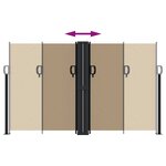 vidaXL Auvent latéral rétractable taupe 140x600 cm