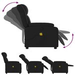 vidaXL Fauteuil de massage inclinable Noir Similicuir