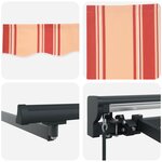 vidaXL Auvent Rétractable Jaune et Orange 350x250 cm