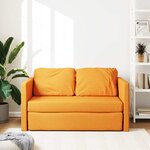 vidaXL Canapé-lit 2 en 1 jaune foncé 112x174x55 cm tissu