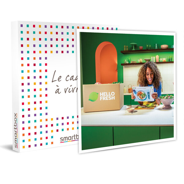Menu 3 repas hellofresh pour 4 livré à domicile à choisir parmi une sélection de délicieuses recettes - smartbox - coffret cadeau gastronomie