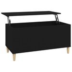 vidaXL Table basse Noir 90x44 5x45 cm Bois d'ingénierie