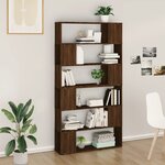 vidaXL Bibliothèque/Séparateur de pièce chêne marron 100x24x188 cm