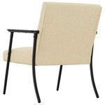 vidaXL fauteuil Crème 59 x 75 x 78 cm tissu
