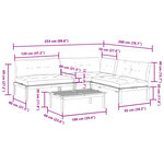 vidaXL Salon palette de jardin avec coussins 4Pièces bois d'acacia massif