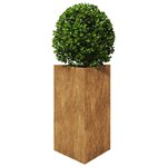 vidaXL Jardinières 2 Pièces triangulaire 50x43x75 cm acier corten