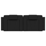 vidaXL Coussin de tête de lit noir 152 cm similicuir