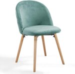 Lot de 4 chaises de salle à manger en velours pieds en bois hêtre style moderne chaise scandinave pour salon chambre cuisine bureau turquoise 01_0000154