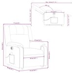 vidaXL Fauteuil inclinable de massage électrique rouge bordeaux