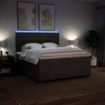 vidaXL Sommier à lattes de lit avec matelas Marron foncé 200x200 cm