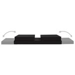 vidaXL Chaise pliable de sol Noir Similicuir