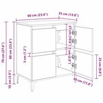 vidaXL Buffets 3 Pièces Chêne noir 60 x 35 x 70 cm Bois d'ingénierie