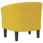 vidaXL Chaise cabriolet jaune velours