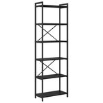 vidaXL Bibliothèque Chêne noir 60 x 30 x 188 cm Panneau de particules