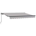 vidaXL Auvent Rétractable Gris clair 250 x 200 cm Polyester  Aluminium