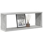 vidaXL Étagères murales cube 4 Pièces Gris béton Bois d’ingénierie