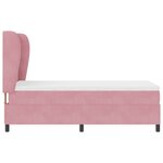 vidaXL Lit à ressorts avec matelas rose 100 x 200 cm en velours
