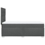 vidaXL Sommier à lattes de lit avec matelas Gris foncé 90x200 cm Tissu