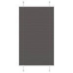 vidaXL Store plissé noir 80x100 cm largeur du tissu 79 4 cm polyester
