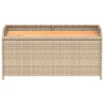 vidaXL Banc de rangement mélange beige résine tressée et bois d'acacia