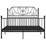 vidaXL Cadre de lit sans matelas noir métal 140x200 cm
