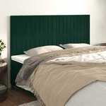 vidaXL Tête de lit Vert foncé 200x5x118/128 cm Velours