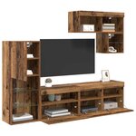 vidaXL Meubles TV muraux 6 Pièces Bois ancien Bois d'ingénierie