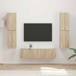 vidaXL Ensemble meuble TV 6 Pièces Chêne Sonoma Bois d'ingénierie