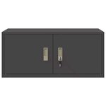 vidaXL Armoire de rangement Noir 90 x 40 x 40 cm Acier