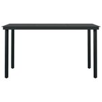 vidaXL Mobilier de salle à manger de jardin avec coussins 7 Pièces Noir