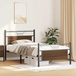 vidaXL Cadre de lit sans matelas chêne marron 107x203 cm