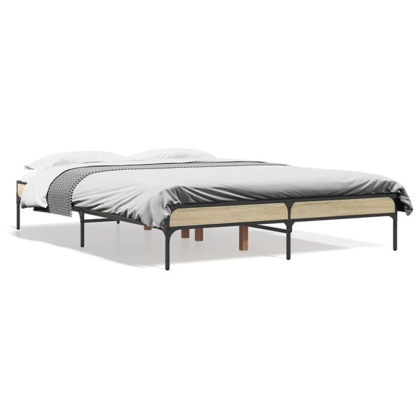 vidaXL Cadre de lit sans matelas chêne sonoma 120x190 cm